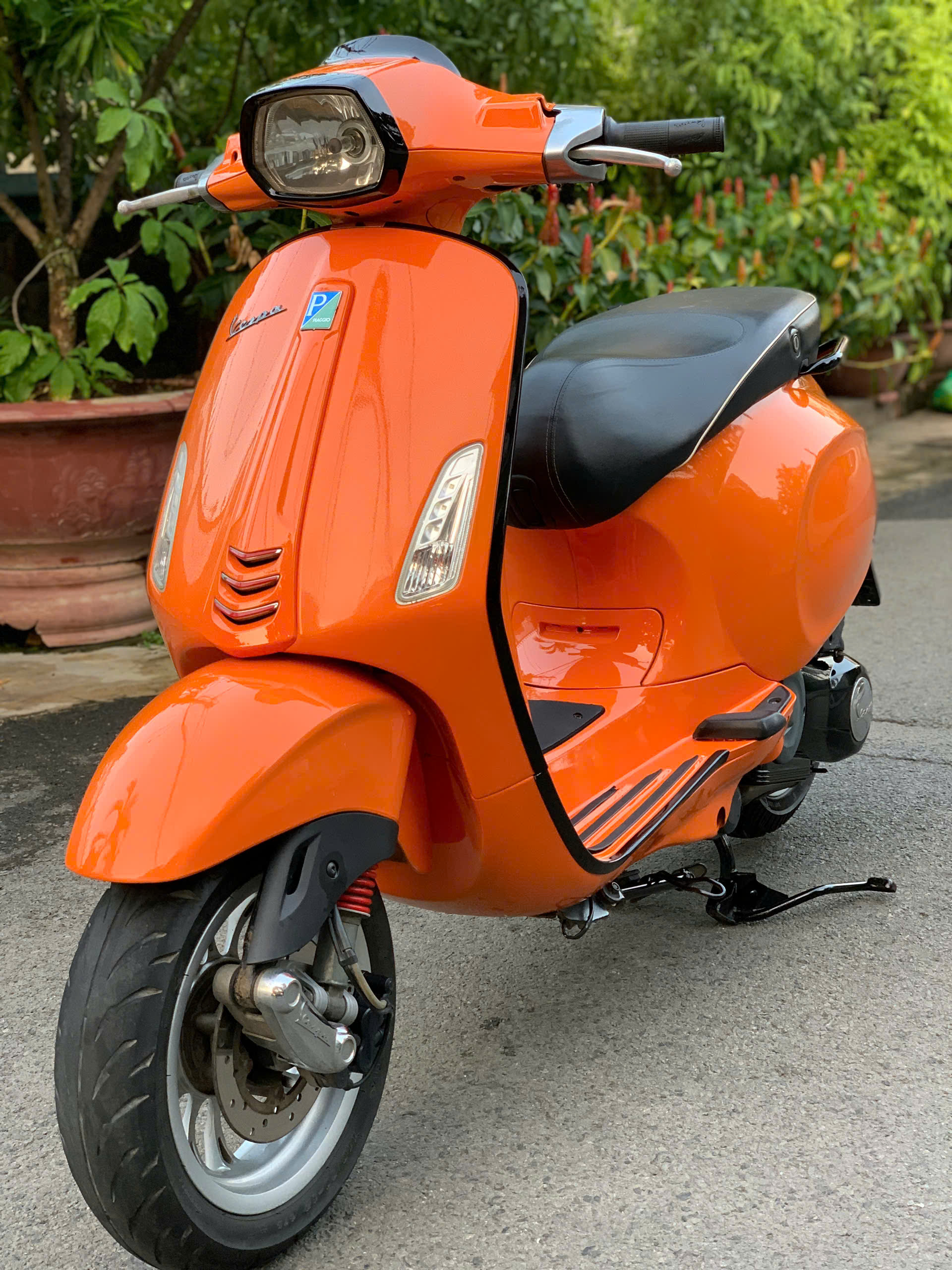 Xe Piaggio Vespa Sprint 125 3Vie (Phun xăng) 2016 màu Cam đen Sporty zin nguyên bản BS60 ngay chủ 35.5 triệu (Mã X000035)