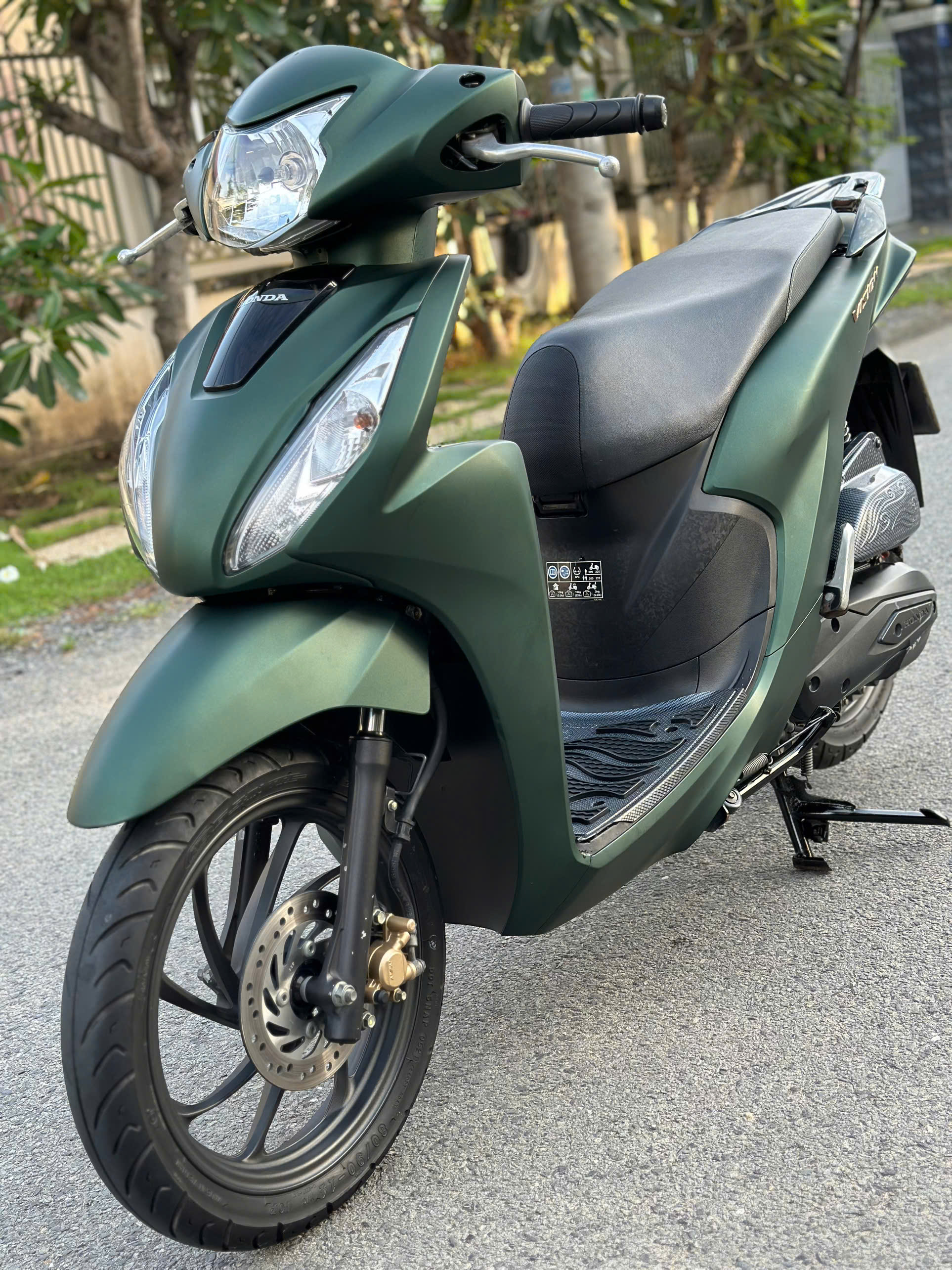 Xe Honda Vision 2021 Smartkey bản đặc biệt màu Xanh rêu nhám zin nguyên bản mới 90% ngay chủ 28.5 triệu (Mã X000082)